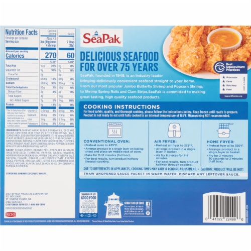SeaPak Jumbo Coconut Shrimp Perspective: left