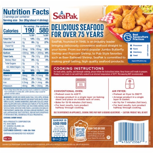 SeaPak Beer Battered Shrimp Perspective: left