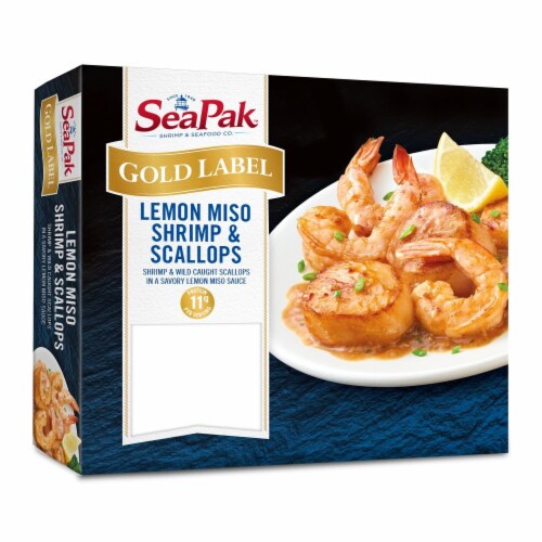SeaPak™ Gold Label Lemon Miso Shrimp & Scallops Perspective: left