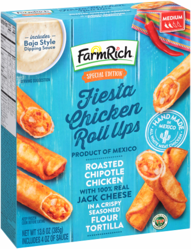 Farm Rich Fiesta Chicken Roll Ups Perspective: left
