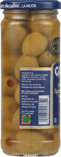 Goya® Stuffed Queen Spanish Olives With Minced Pimientos Perspective: left