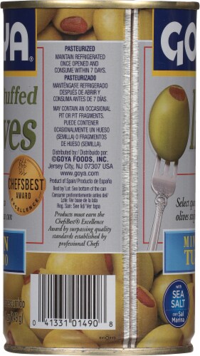 Goya® Stuffed Olives with Minced Tuna Perspective: left