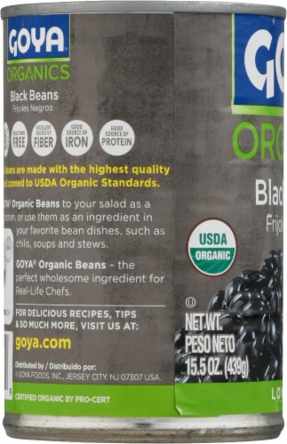 Goya Organic Black Beans Perspective: left