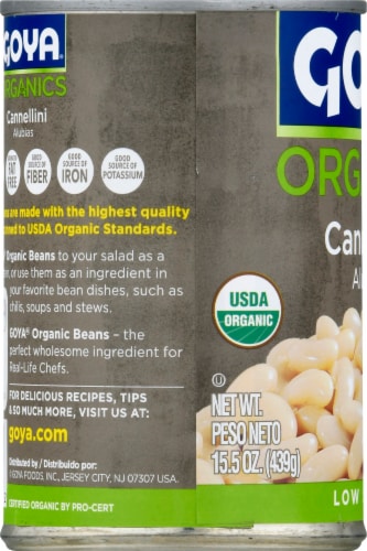 Goya® Organics Low Sodium Cannellini Beans Perspective: left