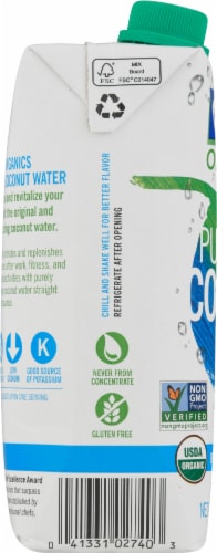 Goya Organics 100% Pure Coconut Water Perspective: left