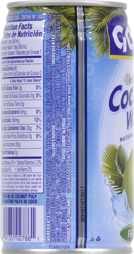 Goya Unsweetend Coconut Water Perspective: left