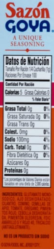 Sazon Goya Natural and Complete Low Sodium Seasoning Packets Perspective: left
