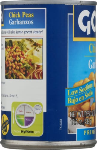 Goya Low Sodium Chick Peas Perspective: left