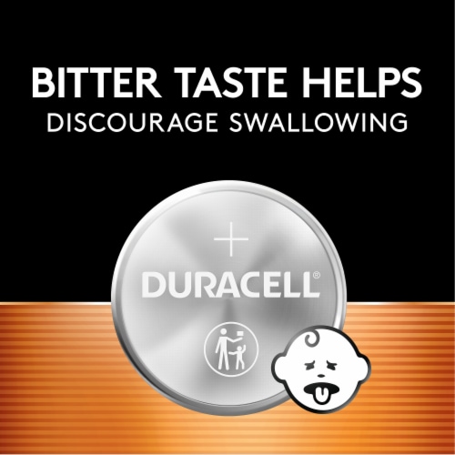 Duracell® 2032 Lithium Coin Cell Battery Perspective: left
