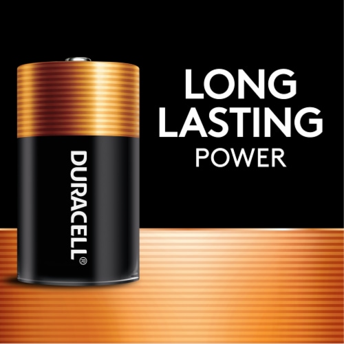Duracell® Coppertop Alkaline D Batteries Perspective: left