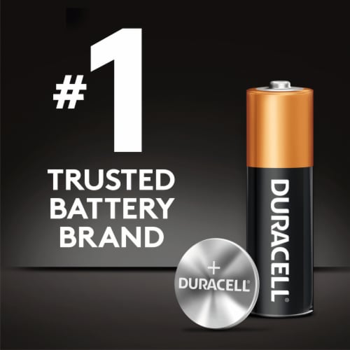 Duracell® 303/357/76 Silver Oxide Button Batteries Perspective: left