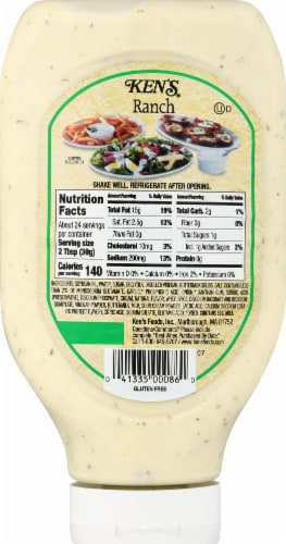 Ken's Steak House Ranch Salad Dressing Topping & Spread Perspective: left