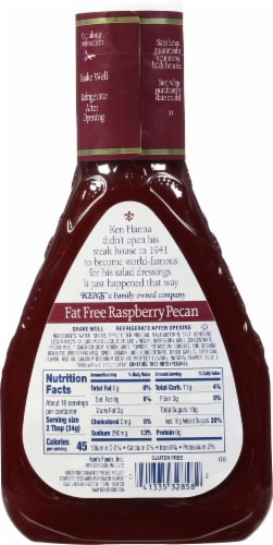 Ken's Steak House® Fat Free Raspberry Pecan Salad Dressing Perspective: left
