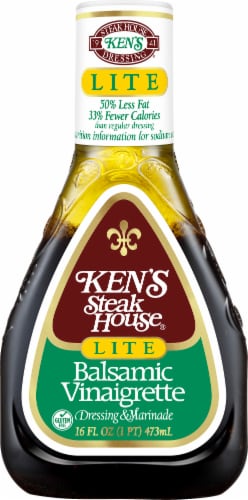 Ken's Steak House Lite Balsamic Vinaigrette Salad Dressing & Marinade Perspective: left