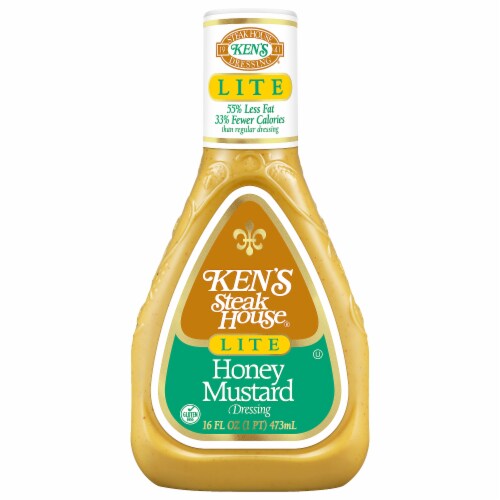 Ken's Steak House Lite Honey Mustard Salad Dressing Perspective: left