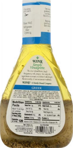 Ken's Steak House® Simply Vinaigrette Greek Salad Dressing Perspective: left