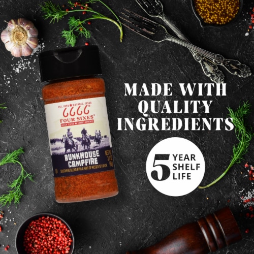 6666 4 Sixes Chuck Wagon Bunkhouse BBQ Seasoning Blend Perspective: left