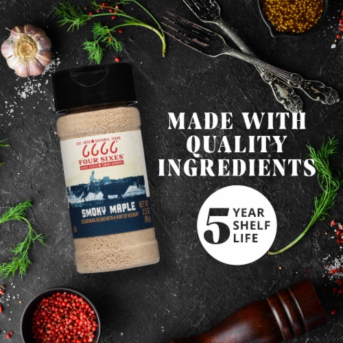 6666 4 Sixes Smoky Maple Seasoning Blend with a Hint of Sweetness Perspective: left