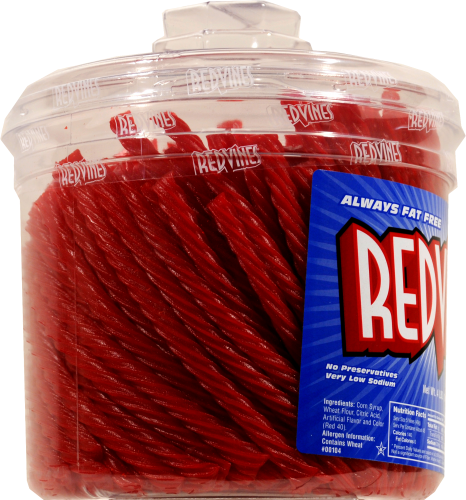 Red Vines Red Licorice Twists Cannister Perspective: left