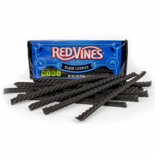 Red Vines Black Licorice King Size Tray Candy Twists Perspective: left