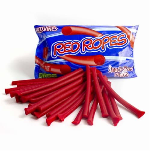 Red Vines Original Red Licorice Candy Red Ropes Perspective: left