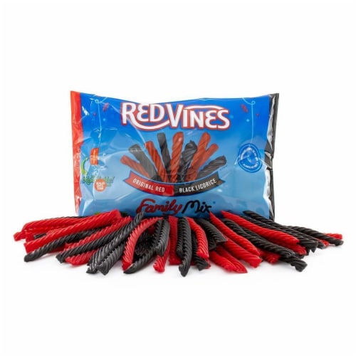 Red Vines Original Red & Black Licorice Candy Twists Family Mix Perspective: left