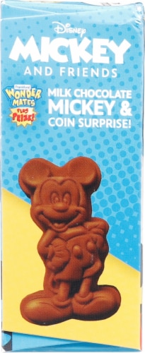 Frankford Wonder Mates® Plus Prize Milk Chocolate Mickey & Coin Surprise Candy Perspective: left