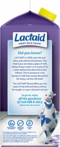 Lactaid® 100% Lactose Free Calcium Enriched Fat Free Milk Perspective: left