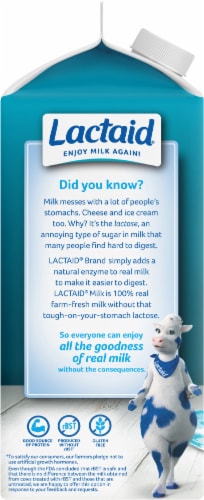 Lactaid® Lactose Free 1% Lowfat Milk Half Gallon Perspective: left