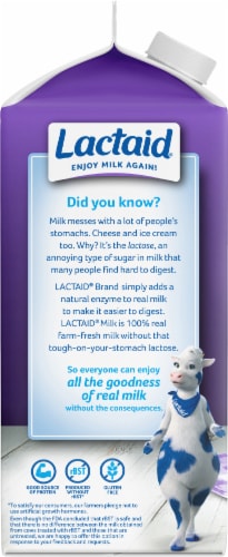 Lactaid® 100% Lactose Free Fat Free Milk Perspective: left