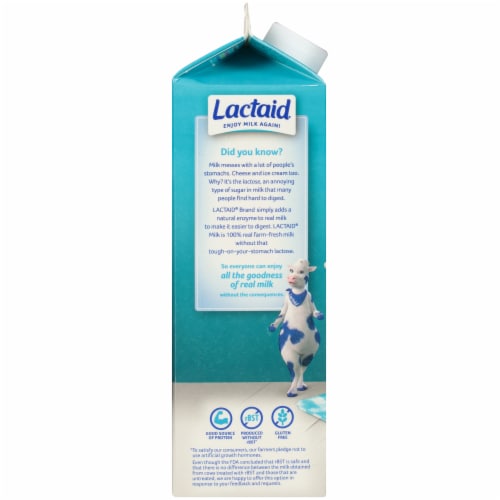Lactaid 100% Lactose Free 1% Lowfat Milk Perspective: left