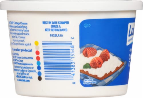 Lactaid® Lactose-Free 4% Milkfat Cottage Cheese Perspective: left