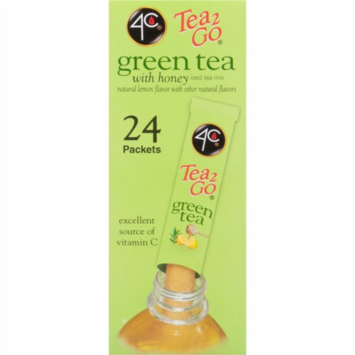 4C® Sugar Free Green Tea with Honey Tea2Go® Iced Tea Mix Perspective: left