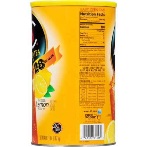 4C Instant Lemon Iced Tea Mix Perspective: left