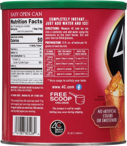 4C® Iced Tea Mix Sweet Tea Perspective: left