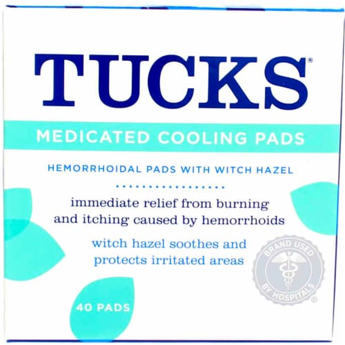Tucks Medicated Hemorrhoid Cooling Pads Perspective: left