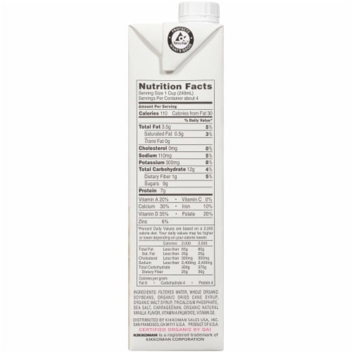 Kikkoman® Pearl® Organic Original Soymilk Perspective: left