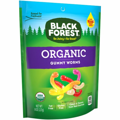 Black Forest® Organic Gummy Worms Perspective: left