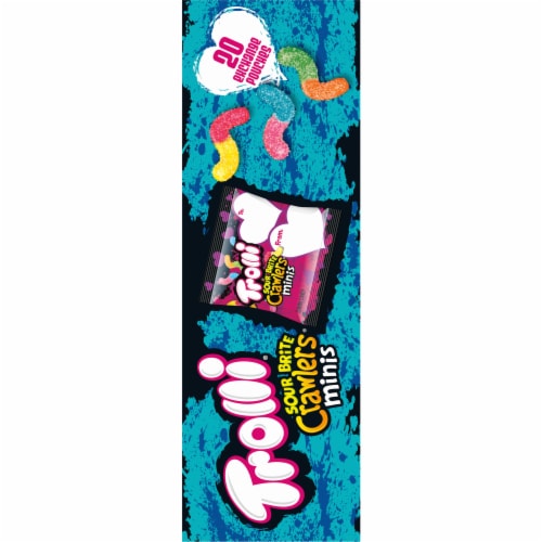 Trolli® Sour Brite Crawlers Minis Valentine Candy Perspective: left