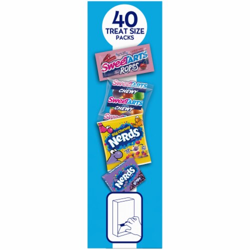 Ferrara Assorted Sweet Tarts and Nerds Perspective: left
