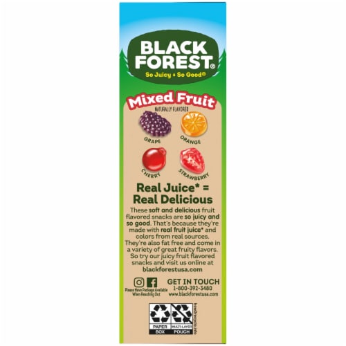 Black Forest Organic Mixed Fruit Flavored Snacks 8 Count Perspective: left