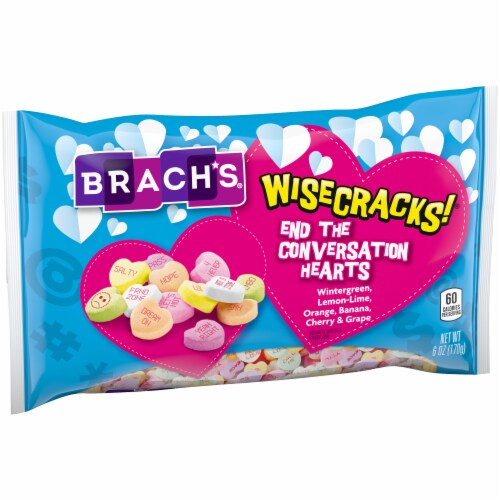 Brach's Wisecracks End the Conversation Hearts Valentine Candy Perspective: left