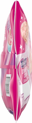 Brach's Strawberry Cupcake Glitter Lollipops Friendship Exchange Valentine Candy Perspective: left
