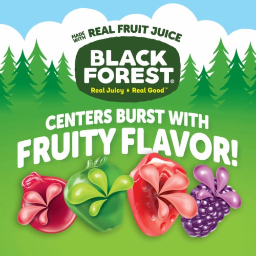Black Forest Juicy Burst Mixed Fruit Flavored Snacks Perspective: left