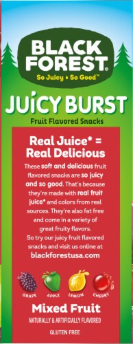Black Forest® Juicy Burst Mixed Fruit Snacks Perspective: left