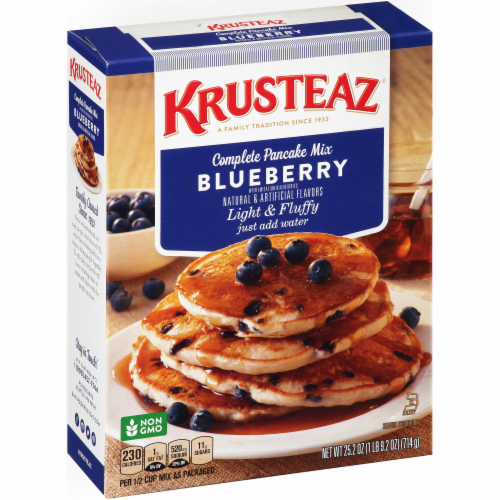Krusteaz Blueberry Pancake Mix Perspective: left