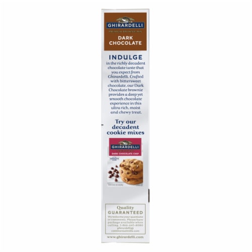 Ghirardelli® Dark Chocolate Premium Brownie Mix Perspective: left