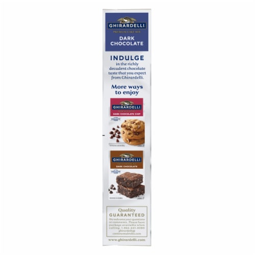 Ghirardelli® Dark Chocolate Premium Cake Mix Perspective: left