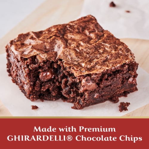 Ghirardelli® Gluten Free Double Chocolate Includes Chocolate Chips Brownie Mix Perspective: left