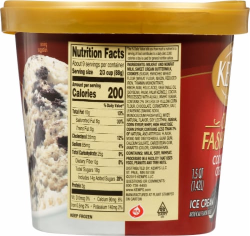 Kemps® Old Fashioned Cookies & Cream Ice Cream Perspective: left